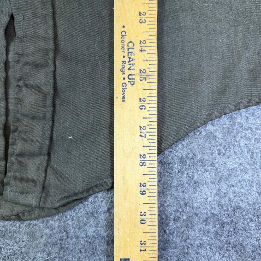 Vintage Permanent Press Work Shirt Olive Green Rick Tree Service Distressed L - Picture 4 of 8